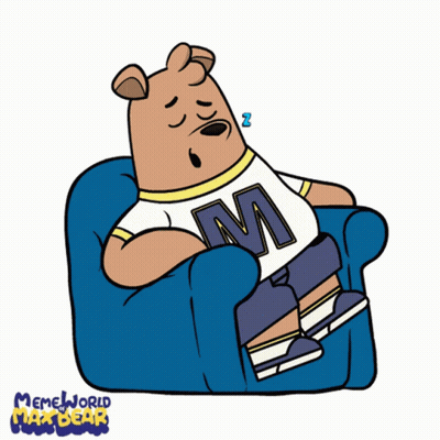 Bear Wearing M Shirt Sleeping GIF