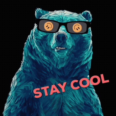 Bear Wearing Sunglasses Says Stay Cool GIF