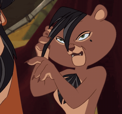 Bear With Black Haircut GIF