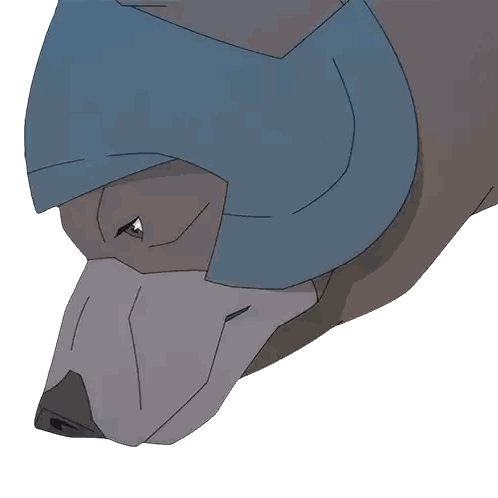 Bear With Blue Helmet Sticker