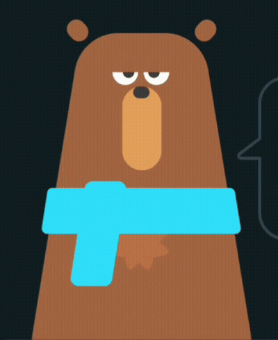 Bear With Blue Scarf GIF
