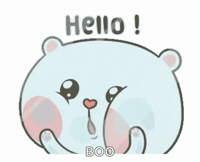 Bear With Heart In Mouth Saying He Boo GIF