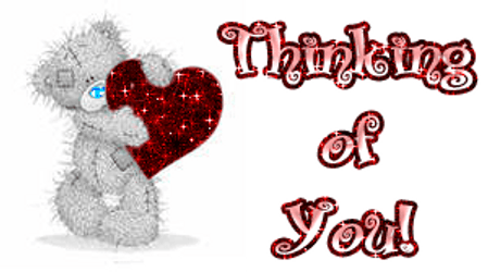 Bear With Sparkling Heart Thinking Of You Sympathy GIF