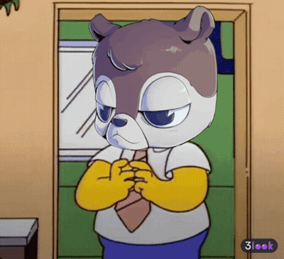 Bear With Tie And 3Look Sticker GIF