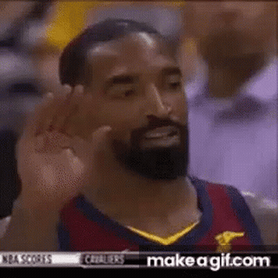 Bearded Basketball Player Waving GIF