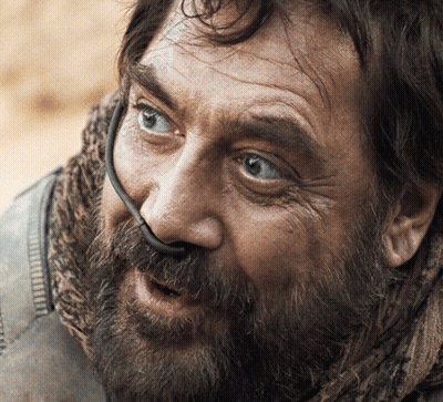 Bearded Blue-Eyed Man With Headset On Nose GIF