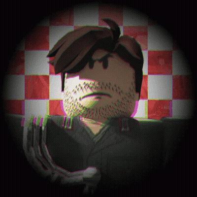 Bearded Cartoon Red White Checkered GIF