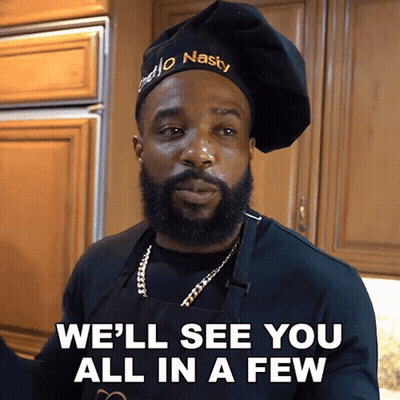 Bearded Chef Saying We'll See You All In A Few GIF