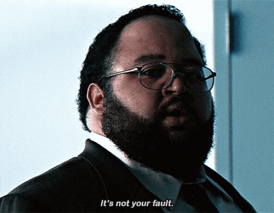 Bearded Glasses Man Says It's Not Your Fault GIF