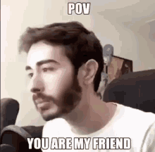 Bearded Guy Cute Smile Pov GIF