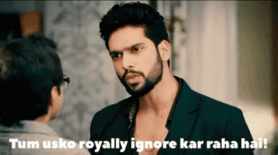 Bearded Man And Another Man Talking: Tum Usko Royally Ignore Kar Raha Hai GIF