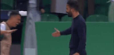 Bearded Man And Soccer Player On Field GIF