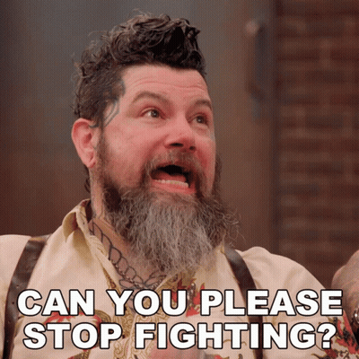 Bearded Man Asking If He Can Stop Fighting GIF