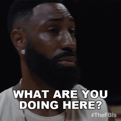 Bearded Man Asking What Are You Doing Here GIF