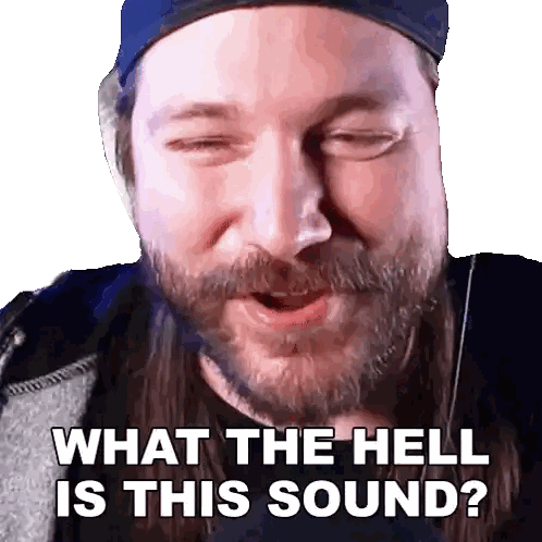 Bearded Man Asking What Is This Sound Sticker