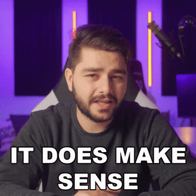 Bearded Man At Mic Saying It Does Make Sense GIF