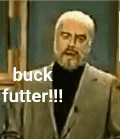 Bearded Man At Microphone Saying Buck Futter GIF