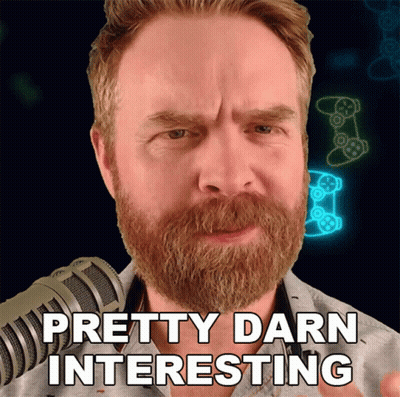 Bearded Man At Microphone Saying Pretty Darn Interesting GIF