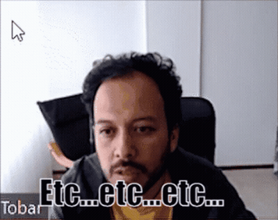 Bearded Man At Screen Saying Etc Etc Etc GIF