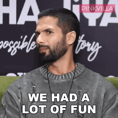 Bearded Man At Sign Saying We Had A Lot Of Fun GIF