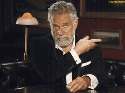 Bearded Man At Table Saying Trendizisst GIF