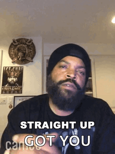 Bearded Man Black Hat Straight Up Got You GIF