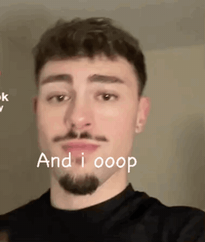 Bearded Man Black Shirt And I Ooops GIF