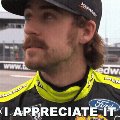 Bearded Man Black Yellow Ford Shirt I Appreciate It GIF