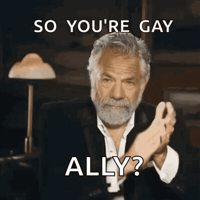 Bearded Man Clapping So You're Gay Ally? GIF