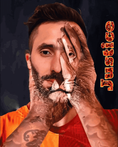 Bearded Man Covering Face Justice GIF