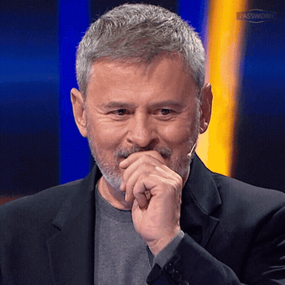 Bearded Man Covering Mouth At Passwort Sign GIF