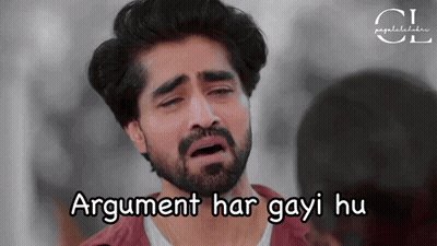 Bearded Man Crying Argument Har Gayi Hu GIF