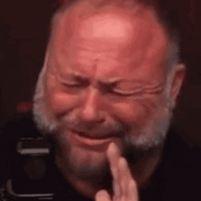 Bearded Man Crying Funny Face With Finger GIF