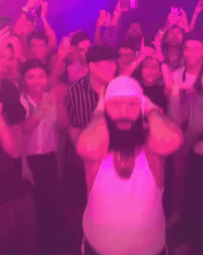 Bearded Man Dancing At Party GIF