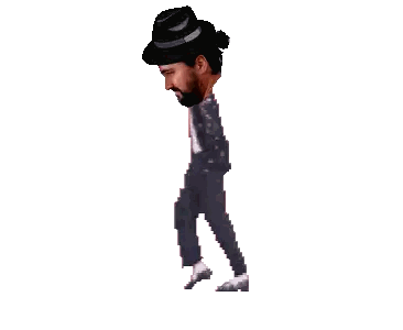 Bearded Man Dancing In Black Hat Sticker