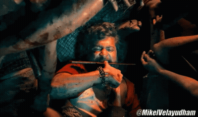 Bearded Man Dancing In Front Of Crowd GIF