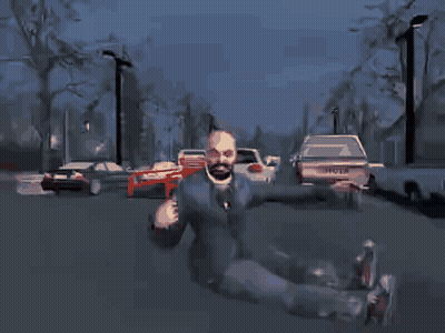 Bearded Man Dancing In Video Game GIF