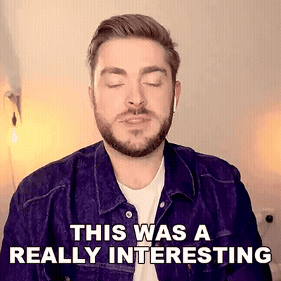 Bearded Man Denim Saying This Was Really Interesting GIF