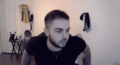 Bearded Man Doing Push Ups Next To Basketball Jersey GIF