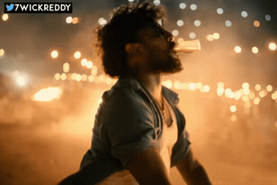 Bearded Man Drinking From Glass With 7Wickreddy Sticker GIF