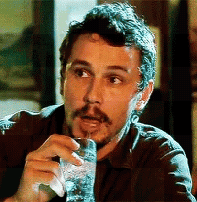 Bearded Man Drinking Glass GIF