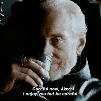 Bearded Man Drinking Silver Cup Careful Now Akechi GIF