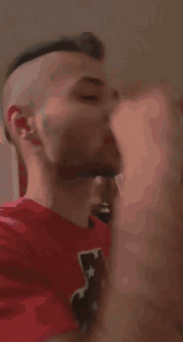 Bearded Man Drinking Water GIF