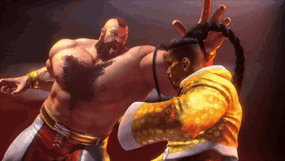 Bearded Man Fighting Man With Braided Hair GIF