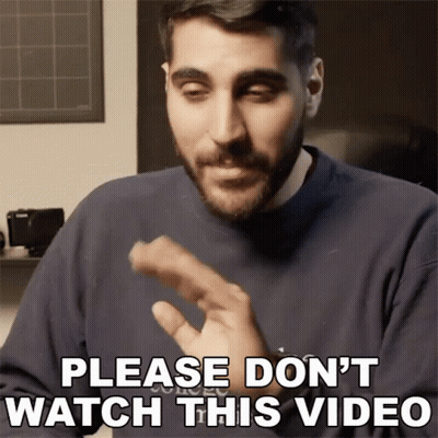 Bearded Man Gesturing Please Don't Watch This Video GIF