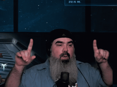 Bearded Man Giving Middle Finger In Front Of 2112.15 AE Screen GIF