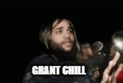 Bearded Man Giving Middle Finger With Grant Chill