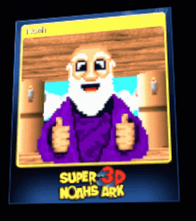 Bearded Man Giving Thumbs Up On 3D Noah's Ark Card GIF