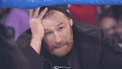 Bearded Man Hand To Head GIF