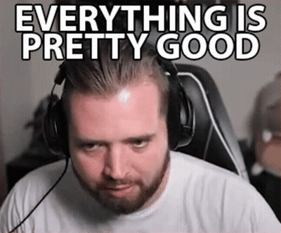Bearded Man Headphones Says Everything Is Pretty Good GIF